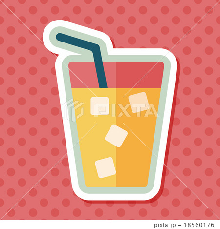 soda drink flat icon with long shadow,eps10 18560176