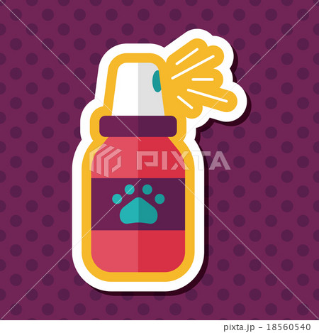 Pet flea sprays flat icon wtih long shadow, eps10 Pet flea sprays flat icon wtih long shadow, eps10 18560540
