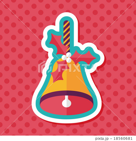 Christmas bells flat icon with long shadow,eps10 Christmas bells flat icon with long shadow,eps10 18560681