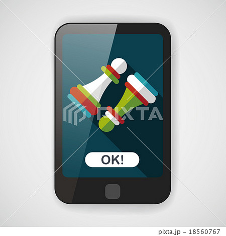 Wooden Pawn Chess flat icon with long shadow,eps10 18560767