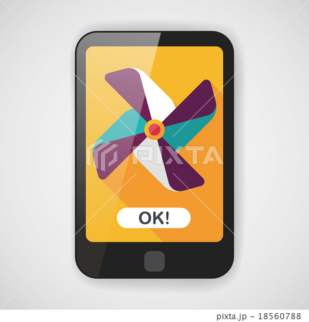 Windmill flat icon with long shadowのイラスト素材 [18560788] - PIXTA