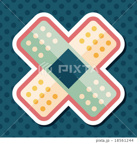 medical bandage flat icon with long shadow,eps10 18561244