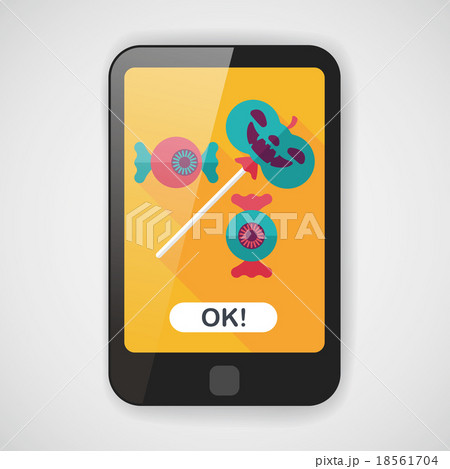 halloween candy flat icon with long shadow,eps10 18561704