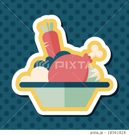 Salad flat icon with long shadow,eps10 18561828