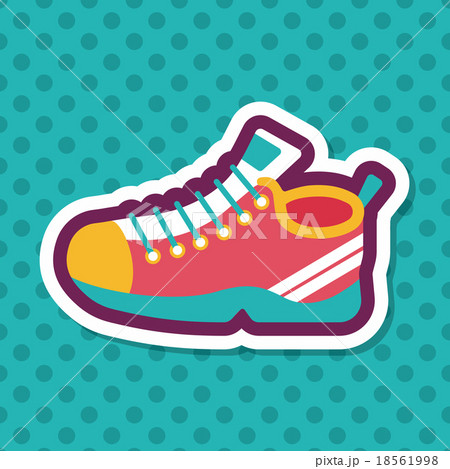 sneaker flat icon with long shadow,eps10 18561998