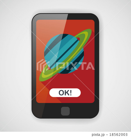 Space planet flat icon with long shadow,eps10 18562003