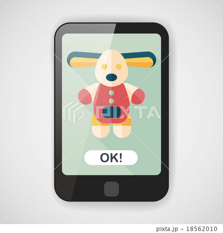 toy dog flat icon with long shadow,eps10 18562010