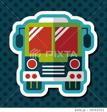 Transportation bus flat icon with long shadow,eps10 Transportation bus flat icon with long shadow,eps10 18562011
