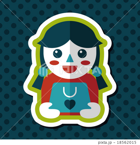 shopping girl and present flat icon with long shadow,eps10 shopping girl and present flat icon with long shadow,eps10 18562015