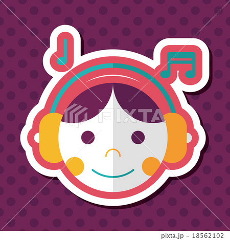 Music flat icon with long shadow,eps10 Music flat icon with long shadow,eps10 18562102