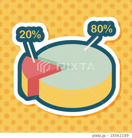 business chart flat icon with long shadow,eps10 18562189