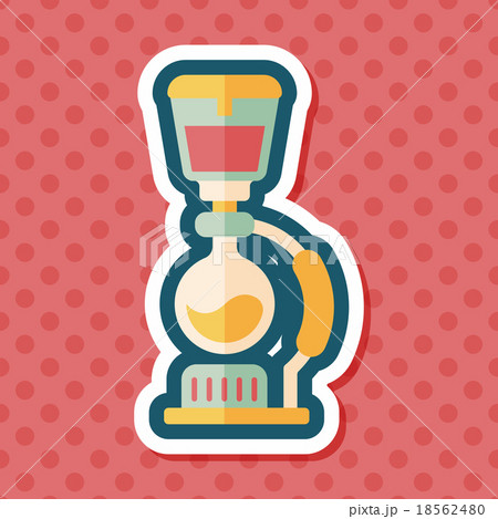 coffee maker flat icon with long shadow,eps10 18562480