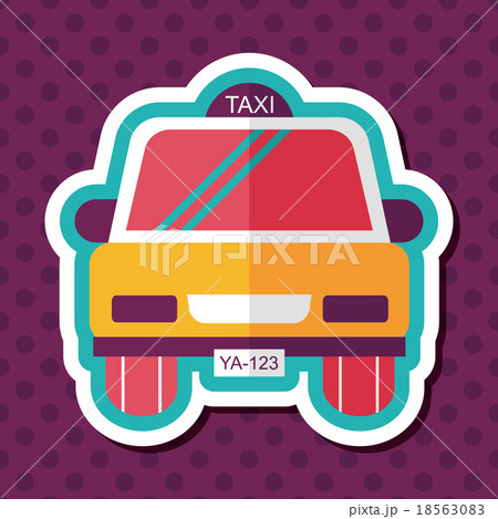 taxi flat icon with long shadow,eps10 taxi flat icon with long shadow,eps10 18563083