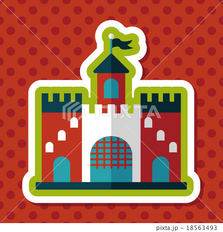 Building castle flat icon with long shadow,eps10 Building castle flat icon with long shadow,eps10 18563493