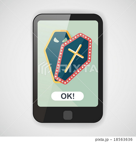 coffin flat icon with long shadow,eps10 18563636