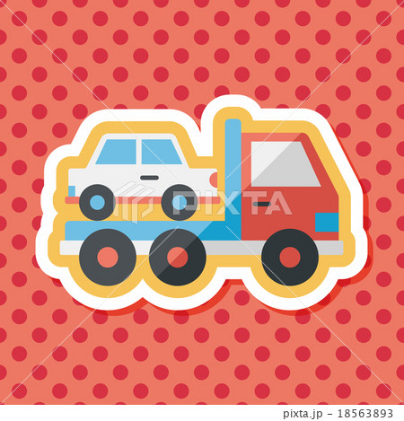 Transportation truck flat icon with long shadow,eps10 Transportation truck flat icon with long shadow,eps10 18563893