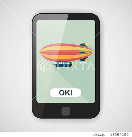 Airship flat icon with long shadow Airship flat icon with long shadow 18564196