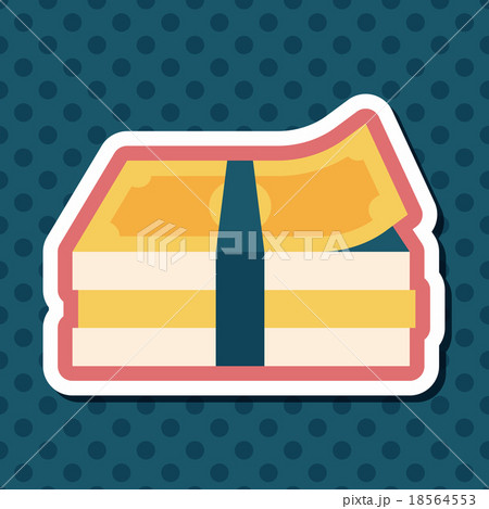 Paper money flat icon with long shadow,eps10 18564553