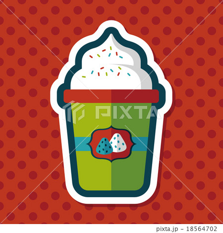milk cream coffee flat icon with long shadow,eps10 milk cream coffee flat icon with long shadow,eps10 18564702