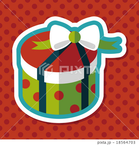 Gift flat icon with long shadow,eps10 18564703