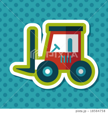 Transportation moving truck flat icon with long shadow,eps10 18564758