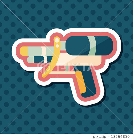 Water Gun flat icon with long shadow,eps10 Water Gun flat icon with long shadow,eps10 18564850