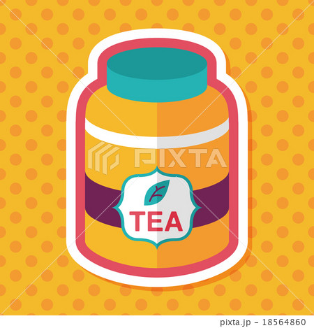 tea canister flat icon with long shadow,eps10 tea canister flat icon with long shadow,eps10 18564860