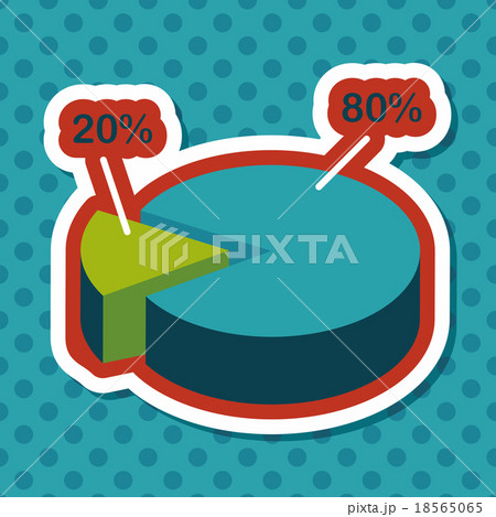 business chart flat icon with long shadow,eps10 18565065