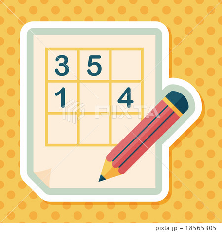 Sudoku flat icon with long shadow,eps10 Sudoku flat icon with long shadow,eps10 18565305