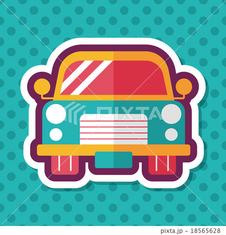Transportation car flat icon with long shadow,eps10 Transportation car flat icon with long shadow,eps10 18565628