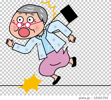 シニア　ころぶ　つまずく　何も　ない　危険 18565705