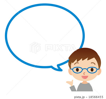 案内する子供 吹き出し コピースペース 案内する子供 吹き出し コピースペース 18566455