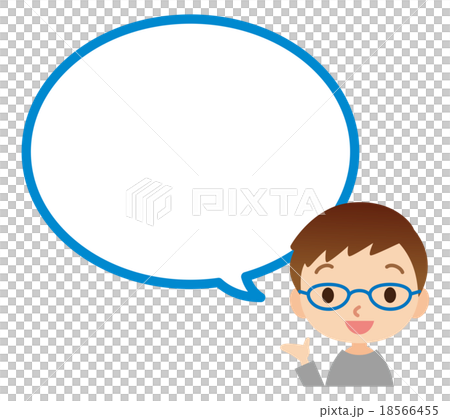 案内する子供 吹き出し コピースペース 案内する子供 吹き出し コピースペース 18566455