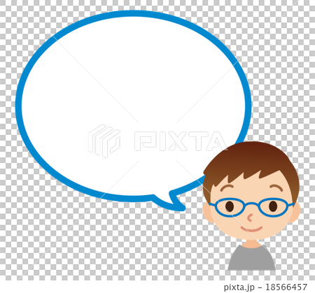 子供　吹き出し　コピースペース 18566457