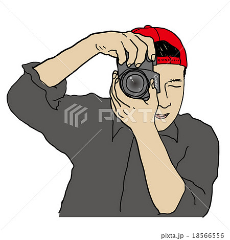 カメラマンのイラスト素材