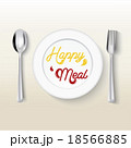 happy plate with white table 18566885