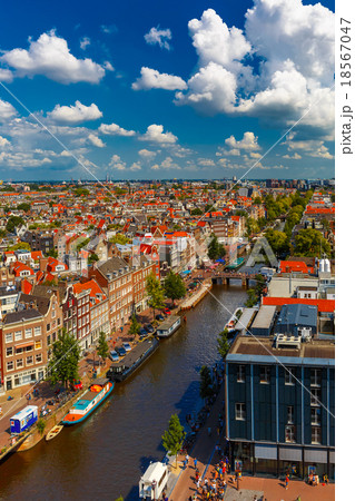Amsterdam city view from Westerkerk, Holland Amsterdam city view from Westerkerk, Holland 18567047