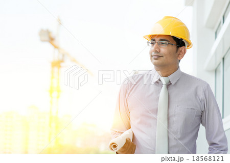 Handsome Asian Indian male site contractor engineer Handsome Asian Indian male site contractor engineer 18568121