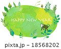 申年イラスト年賀状素材 18568202