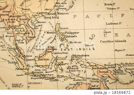 古地図 東南アジアの写真素材
