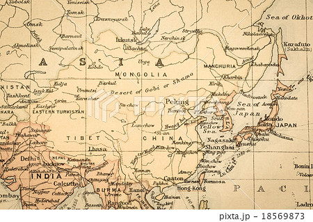 古地図 東アジアの写真素材