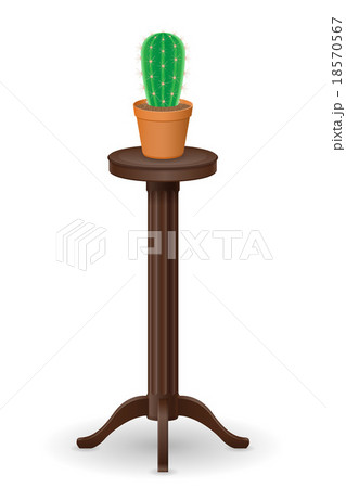 stand for flowerpots furniture and cactus vector 18570567