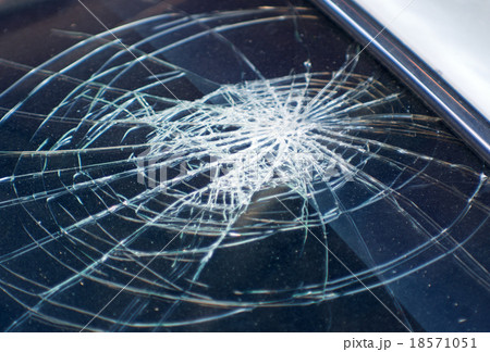 Accident, the broken glass of the car Accident, the broken glass of the car 18571051