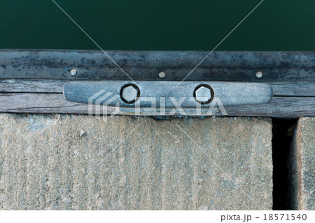 Cleat at the marina for boat docking Cleat at the marina for boat docking 18571540