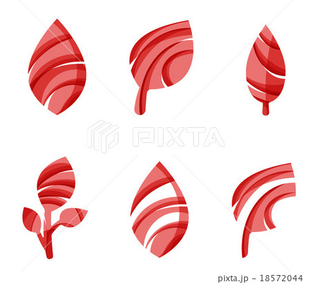 Set of abstract eco leaf icons, business logotype 18572044