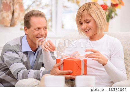Loving couple celebrating St Valentine day  18572045