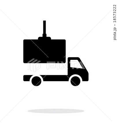 Truck loading simple icon on white background. 18573222