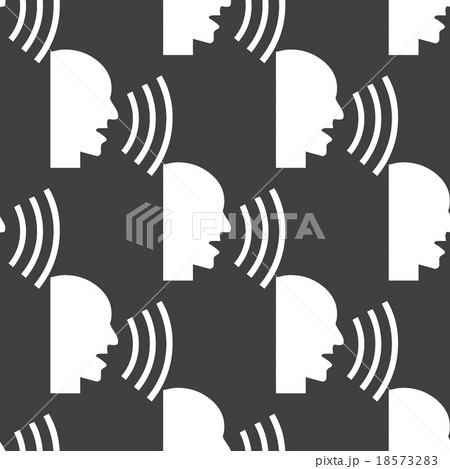 talking web icon. flat design. Seamless pattern. 18573283