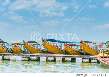 Line of longtail boats at Panyee village Line of longtail boats at Panyee village 18574171