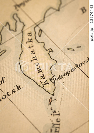 古地図 カムチャッカ半島の写真素材